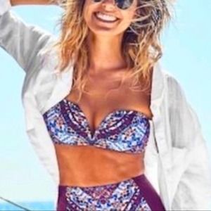 ATHLETA Bright Marrakesh Bikini Top